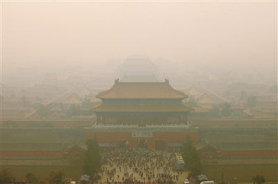 北京空气今日持续重度污染 3日内难改观 (图)